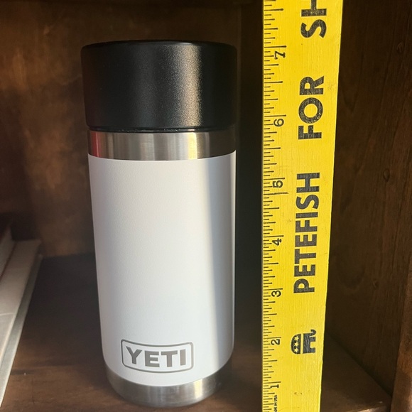 YETI Stainless Steel White and Black Tumbler - Picture 1 of 3